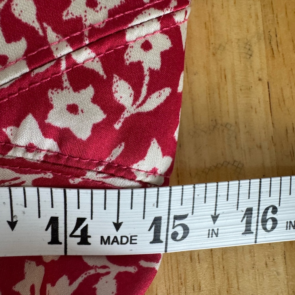 Free People On Our Radar Red Floral-Print Satin Mini Dress/Tunic Size Medium - Picture 14 of 15